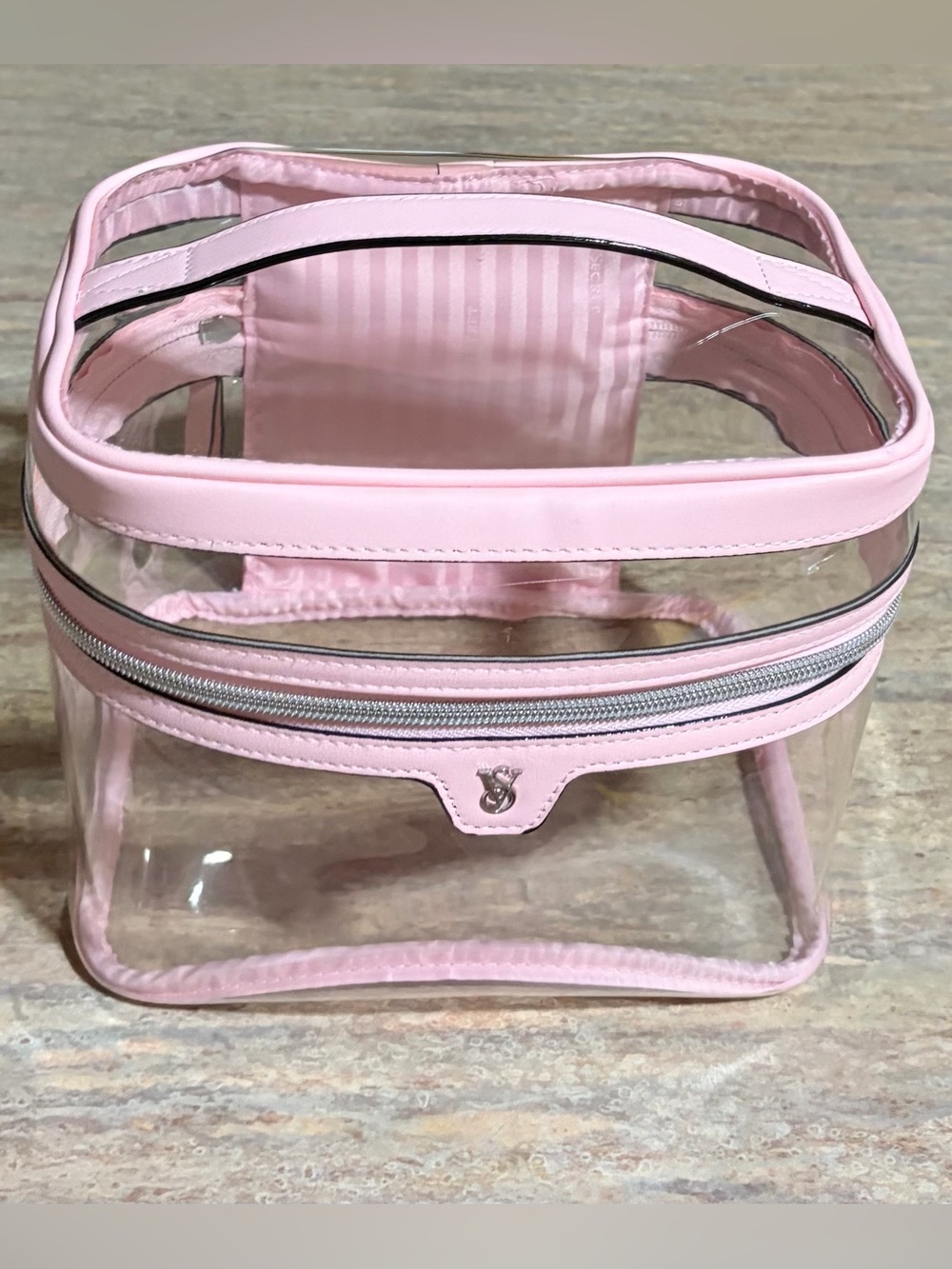 Victoria’s Secret Clear Tote Case with Pink Trim - Women Bags